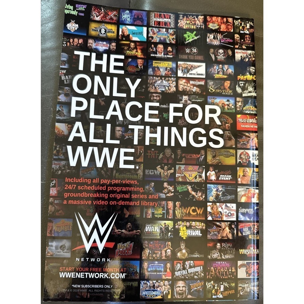 WWE Official Program 2016 With Poster WWF John‎ Cena Randy Orton WCW AEW - Picture 2 of 4